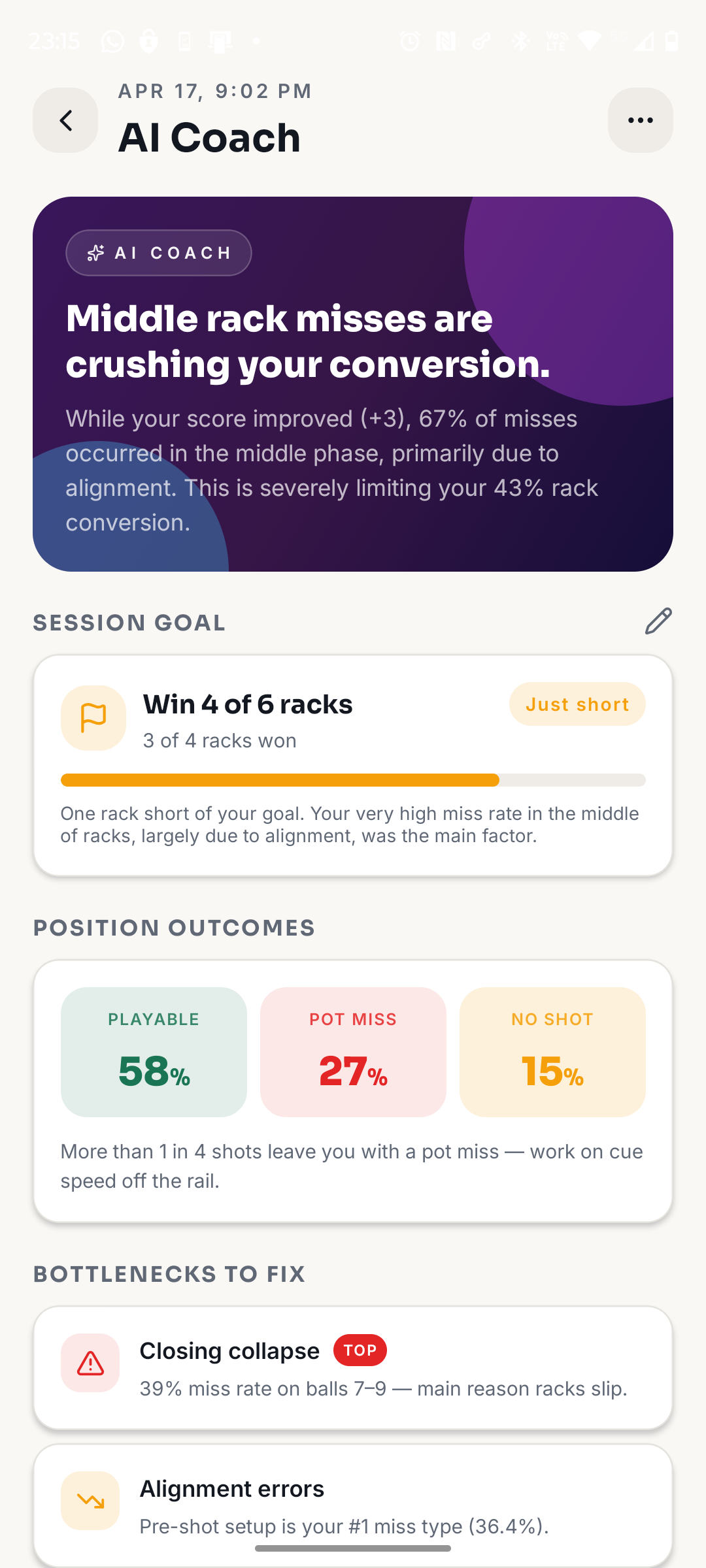 Cue Path AI Coach conversation